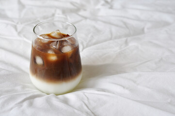 glass of tasty iced coffee