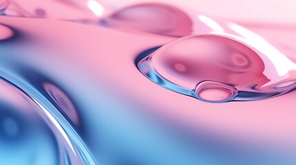 Liquidy blob abstract with smooth abstract gradient in one color. 