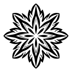 Intricate Snowflake Winter Vector Design