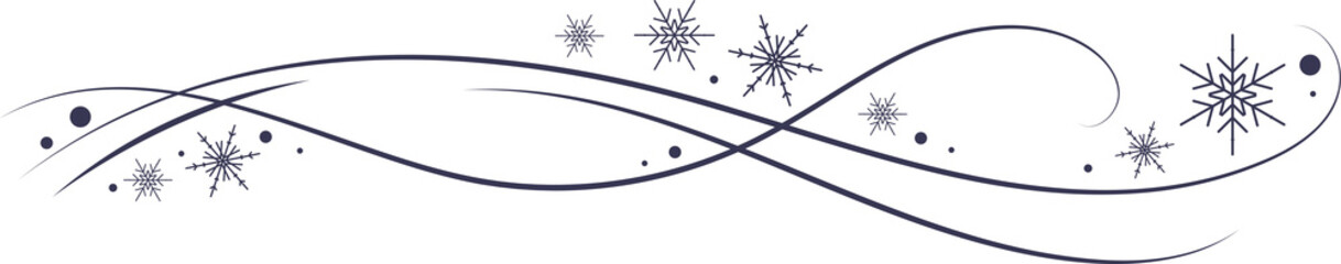 Snow wind doodle illustration. Flakes swirl blizzard. Wavy cold snowstorm. Wavy flow foe Christmas decoration - obrazy, fototapety, plakaty