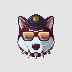 Cute Dog Vector Illustration