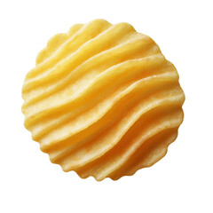Ridged potato chips isolated on a transparent background PNG