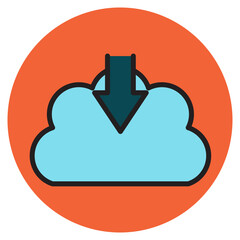 Obraz premium cloud color icon 2