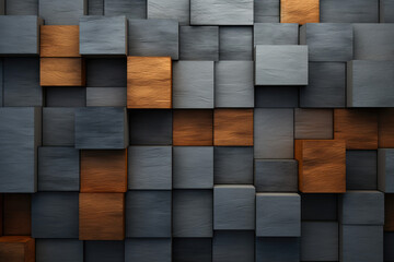Abstract Mosaic: Timber and Concrete Blend