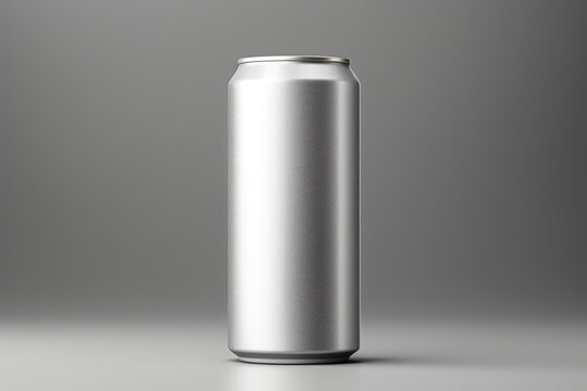 Chilled Silver Beverage Can Template