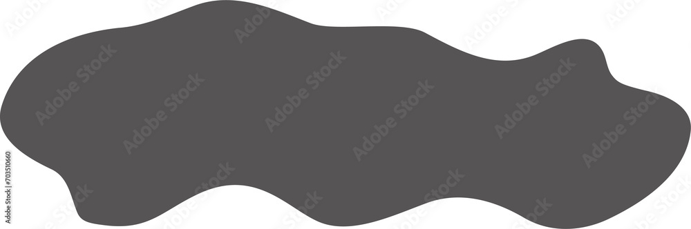 Aufkleber abstract liquid shape. organic flat blob. irregular fluid bubble. random wavy oval spots and curvy e