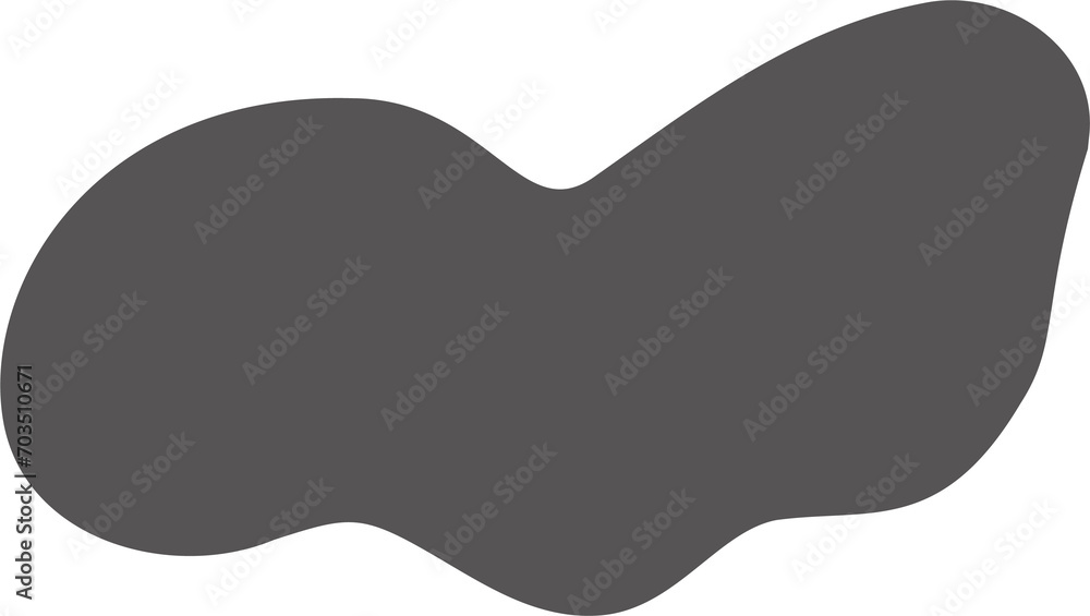 Aufkleber abstract liquid shape. organic flat blob. irregular fluid bubble. random wavy oval spots and curvy e