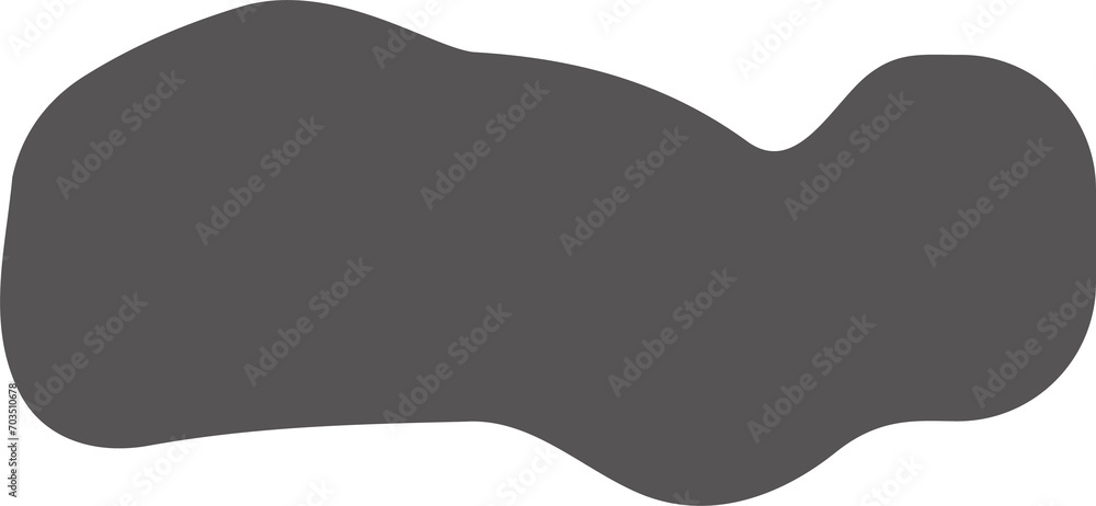 Aufkleber abstract liquid shape. organic flat blob. irregular fluid bubble. random wavy oval spots and curvy e