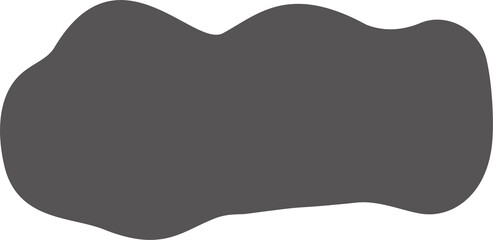 Abstract liquid shape. Organic flat blob. Irregular fluid bubble. Random wavy oval spots and curvy element. Amoeba rectangle box