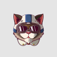 Cut Cat Vector Illustration