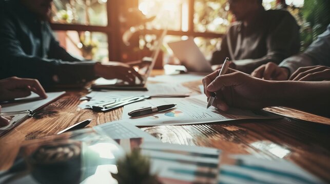 Teamwork process, business people discussing, Consultant, Financial Consultant