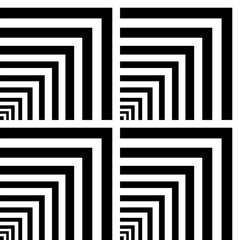 Small square forming a diagonal black white square