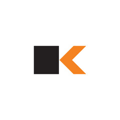 Letter K logo design timeless emblem brand identity logotype abstract minimalist monogram typography vector logo