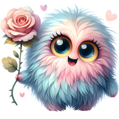 Fototapeta premium Valentine’s Monster Clipart