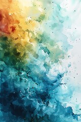A very watery watercolor background for mobiles. Generative AI.