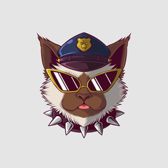 Cute Cat Vector Illustration