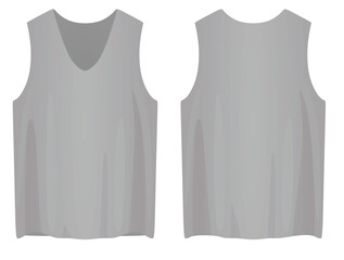 Male sleeveless t shirt. vector