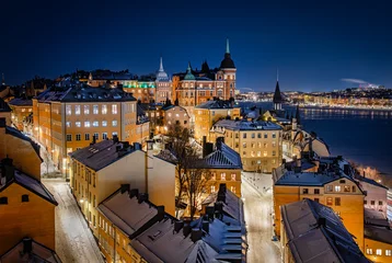 Foto auf Acrylglas Stockholm Sodermalm district area in central Stockholm Sweden