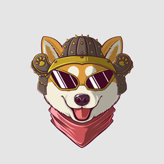 Cute Dog Vector Illustration