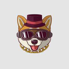 Cute Dog Vector Illustration