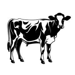 Elegant Cow Silhouette Vector Design