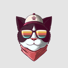 Cute Cat Vector Illustration
