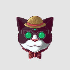 Cute Cat Vector Illustration