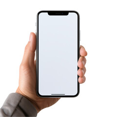 mockup phone hand, smartphone screen isolated, phone white background, phone in hand,