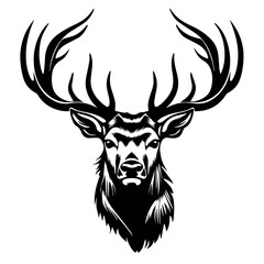 Majestic Elk Head Wildlife Vector Art