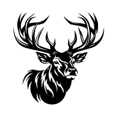 Majestic Elk Head Wildlife Vector Art