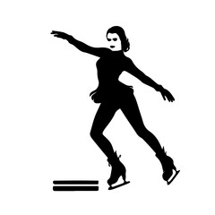 Fototapeta na wymiar Graceful Figure Skater Performance Vector
