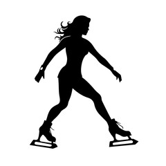 Graceful Figure Skater Performance Vector