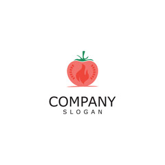 Tomato vegetable food restaurant logo design timeless emblem brand identity logotype abstract minimalist monogram typography vector logo