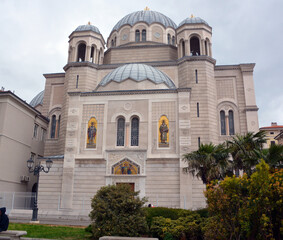 Fototapeta na wymiar Spyridon Church is a Serbian Orthodox community in Trieste was established in 1748 when Empress Maria Theresa allowed free practice of religion. Trieste Italy