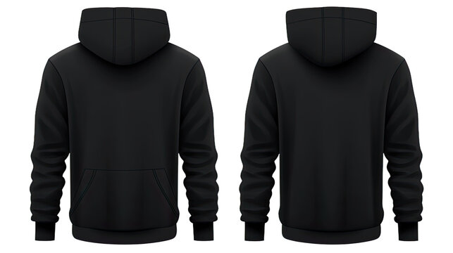 Plain black hoodie back deals