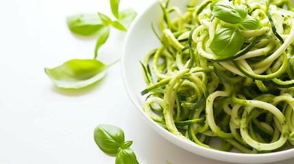 Cucumber Noodles with Fresh Herbs and Zesty Tomato Sauce