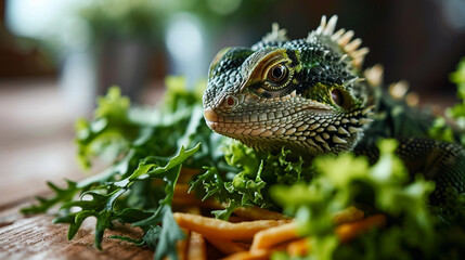 Obraz premium Exotic Pet Nutritional Counseling: A veterinarian offering nutritional counseling for an exotic pet, emphasizing a balanced diet for optimal health