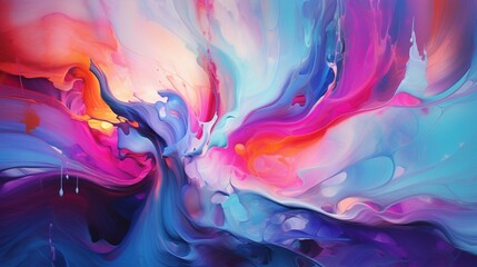 Abstract swirls of vibrant colors on an 8K Ultra HD canvas, creating a mesmerizing backdrop for a couple immersed in the celebration of love on Valentine's Day.