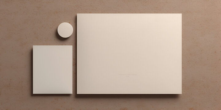 Flatley Paper Mockup on Table Modern and Minimalistic Design Create 
 