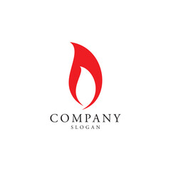 Obraz premium Flam burn logo design timeless emblem brand identity logotype abstract minimalist monogram typography vector logo