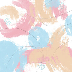 Multi-Colored Paint Brush Strokes Abstract Wallpaper. abstract brush stroke background