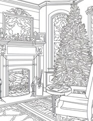 Fototapeta premium Coloring book page
