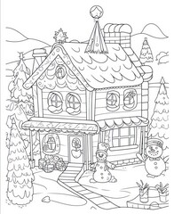Fototapeta premium Coloring book page