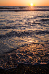 Pacific Ocean, calm and peaceful, during sunset