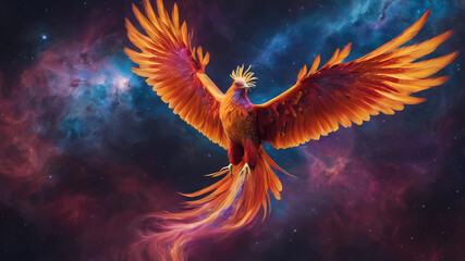Nebula Phoenix

Description The Nebula Phoenix is a cosmic bird with wings that resemble swirling galaxies. Witness the physics of space and time as it flaps through the digital cosmos.