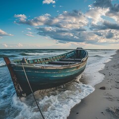 a boat on a beach