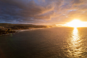 Aerial view of Fuerteventura coast in La Pared