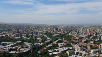 Fototapeta na wymiar Yerevan city, Armenia, parks, buildings, streets, holiday, walking, summer