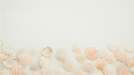 shells on sand. Generative AI