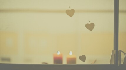 candles on the wall. Generative AI